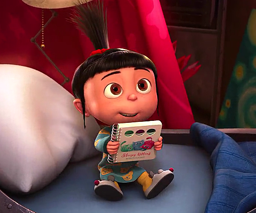 Gru  reads a bedtime story