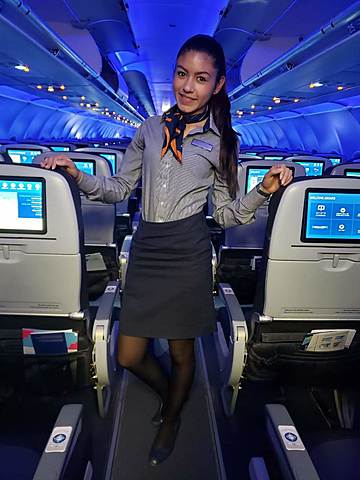 Ejerciendo mi profesión como auxiliar de vuelo