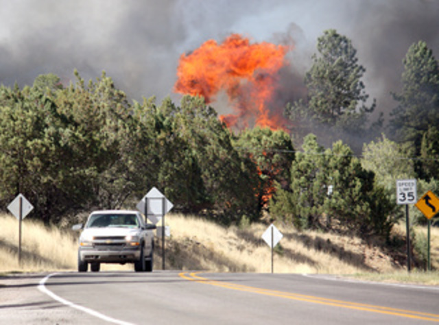Mayhill fire destroys homes, evacations set