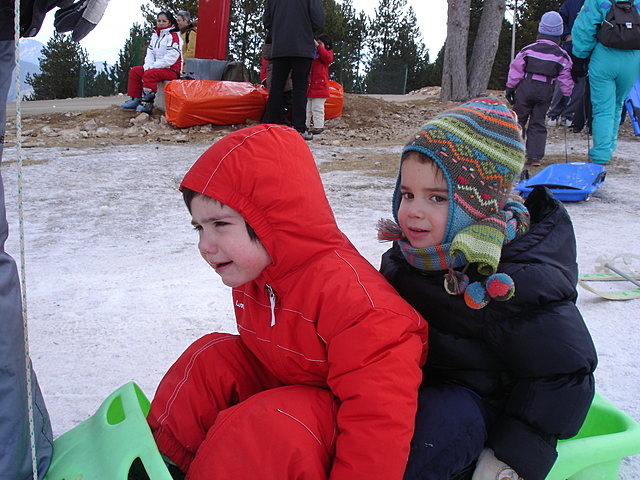Primera vegada en trineu