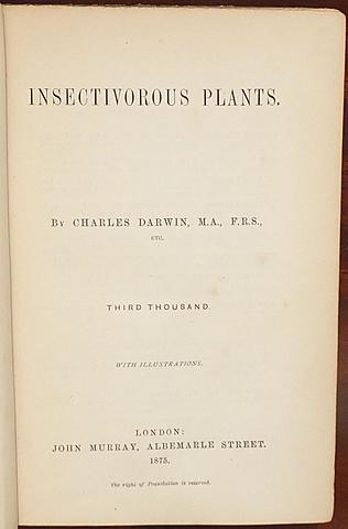 Publishing of Insectivorous Plants