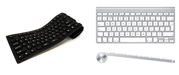 El teclado flexible
