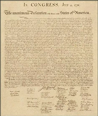 The Declaration of Independence 1776