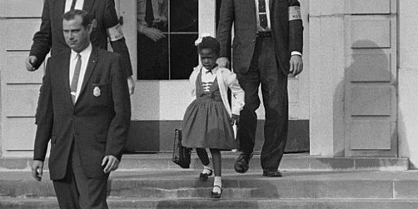 Ruby Bridges was the first black girl to go to an all-white school in New Orleans