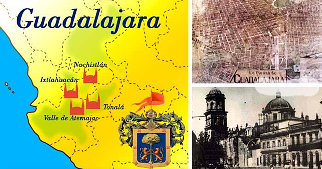 Fundaciones de Guadalajara (Nochistlán, Tonalá, Tlacotán y valle de Atemajac).
