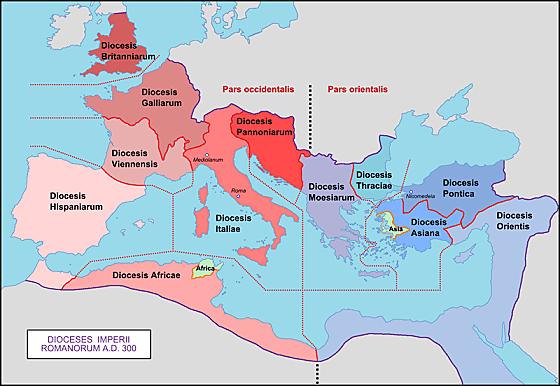Fundación de Constantinopla y división del Imperio Romano