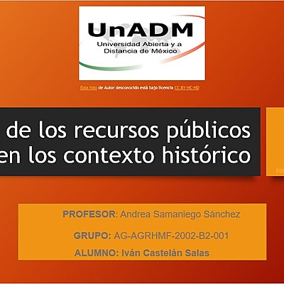 Timeline: Manejo de los recursos públicos en los contexto histórico