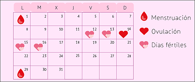 calendario dias fertiles