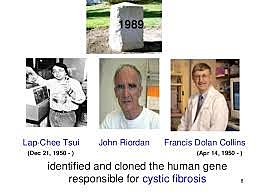 Lap-Chee Tsui, Michael Collins y John Riordan.