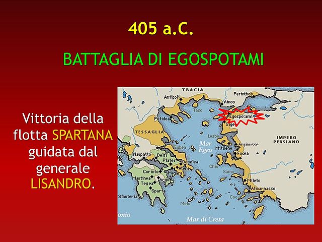 battaglia di Egospotami - fine guerra del Peloponneso