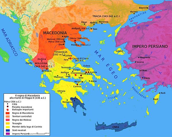 battaglia di Cheronea . fine della libertà delle poleis greche