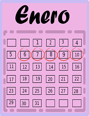 calendario menstrual