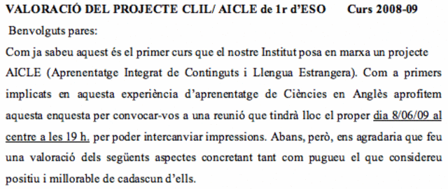 Reunió amb pares de 1r d'ESO