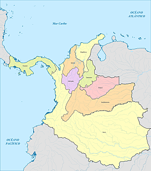 Organización territorial de los Estados Unidos de Colombia