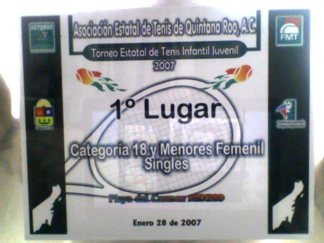 Winning 1st place in the state tennis tournament.