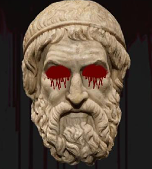Oedipus the King ends with a tragic ending.