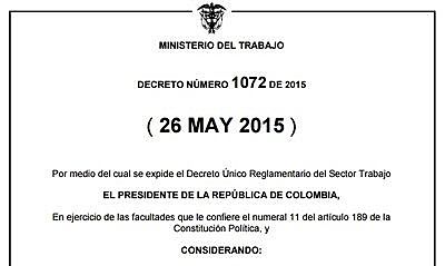 Decreto 1072 de 2015