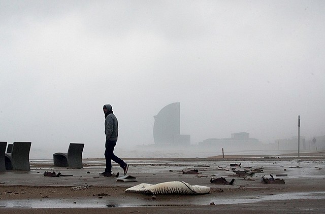 Temporal Gloria arriva a Catalunya (fet climàtic)