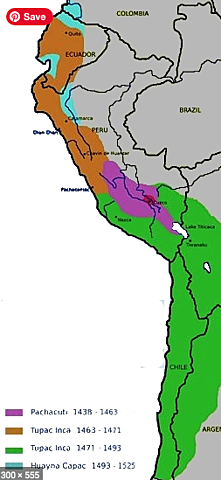 Expansión del imperio inca.