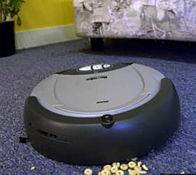 Robot en casa para limpiar