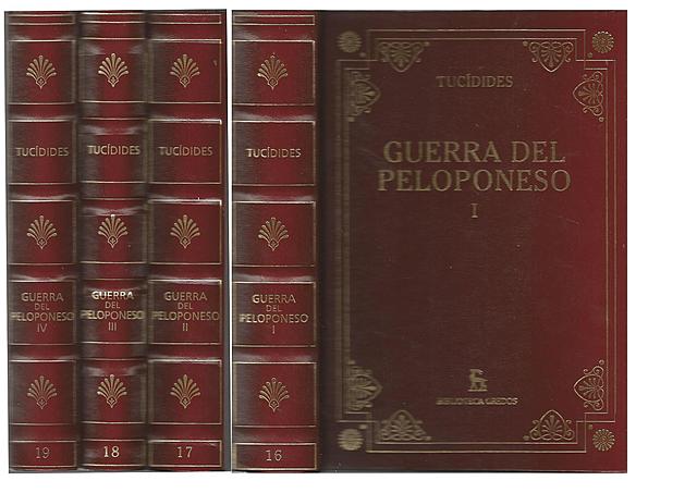 Historia de la guerra del Peloponeso de Tucídides.