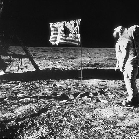 First man walks on the moon