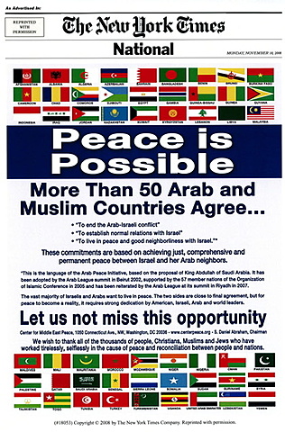 The Arab states proposed a plan for peace with Israel