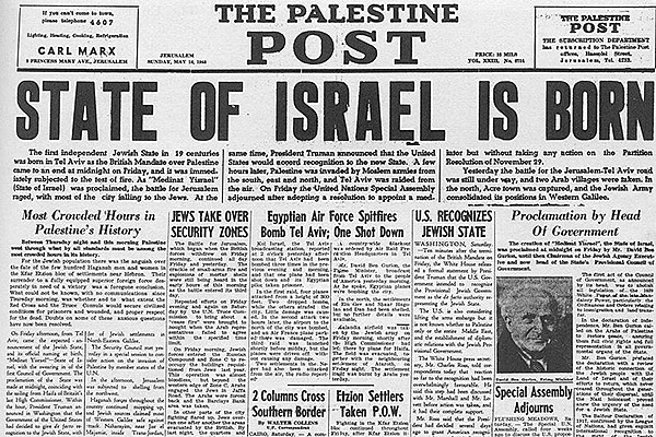 Israel becoming a state