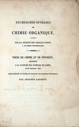 Recherches diverses de Chimie Organique
