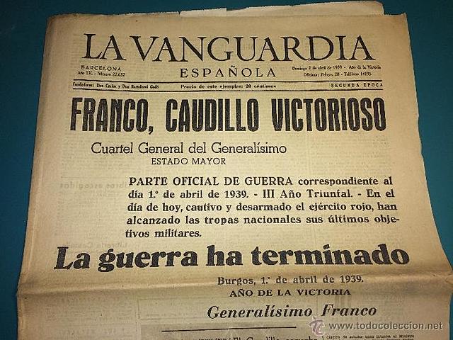 FINAL DE LA GUERRA CIVIL ESPANYOLA
