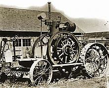 first gas powered tractor