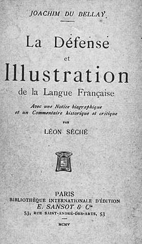 La Défense et illustration de la langue française.