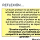 Reflexion del maestro