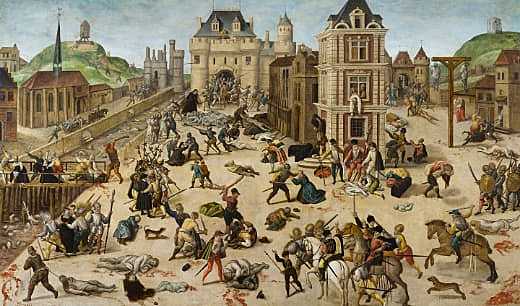 Guerres de religion en France déclenchées par le massacre de protestants à Wassy..