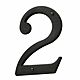 5 in  surface mount house number color  bronze black, number  2
