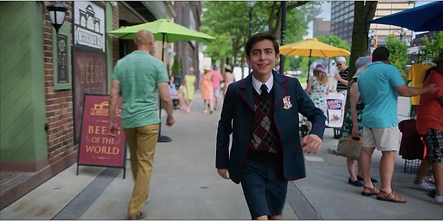 He goes out for a walk at 13:06 p.m.