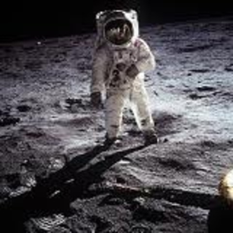 U.S. Astronauts Walk on Moon