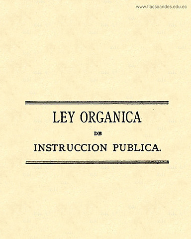 Ley Orgánica de Instrucción Pública.