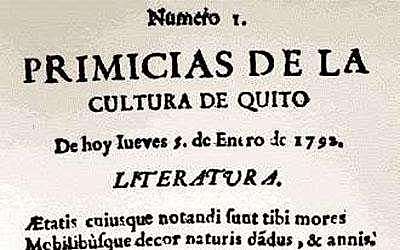 “Primicias de la Cultura de Quito”
