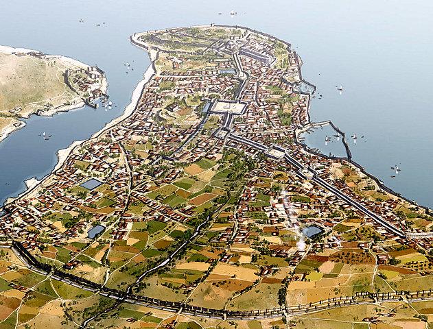 Constantino refunda Bizancio "Nueva Roma" o Constantinopla