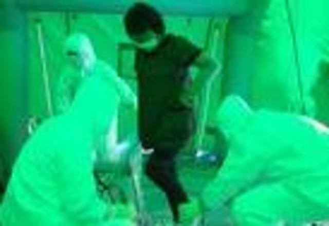 workers got radioactive material on there face