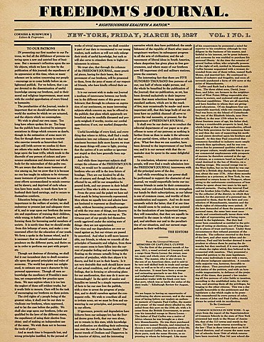 First African American Newspaper