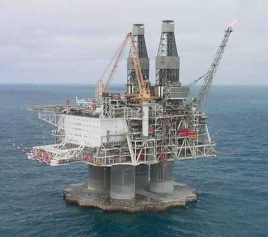 First offshore oil platform is created
