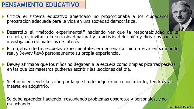 LA EDUCACIÓN SEGÚN JHON DEWEY