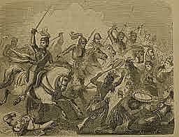 Primera batalla entre los españoles y los tlaxcaltecas en Tecoac