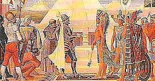 Cortés llega a Tenochtitlán y es recibido por Moctezuma II