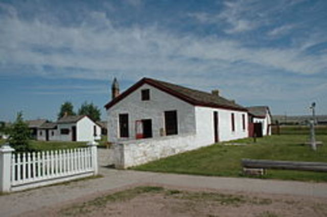 The Donner Party arrives at Fort Bridger,
