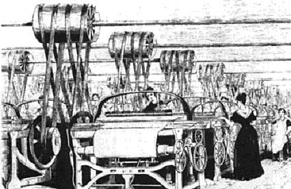 Primera maquina textil en EU