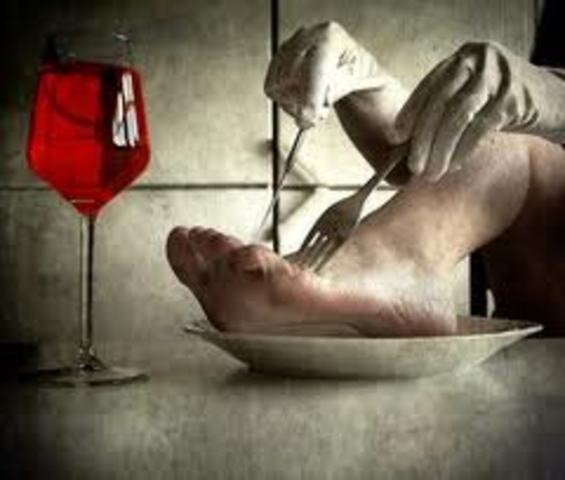 Discussion of killing one of their number for food and draw lots.