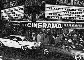 Primer espectáculo en Cinérama sobre pantalla circular en los EE.UU.